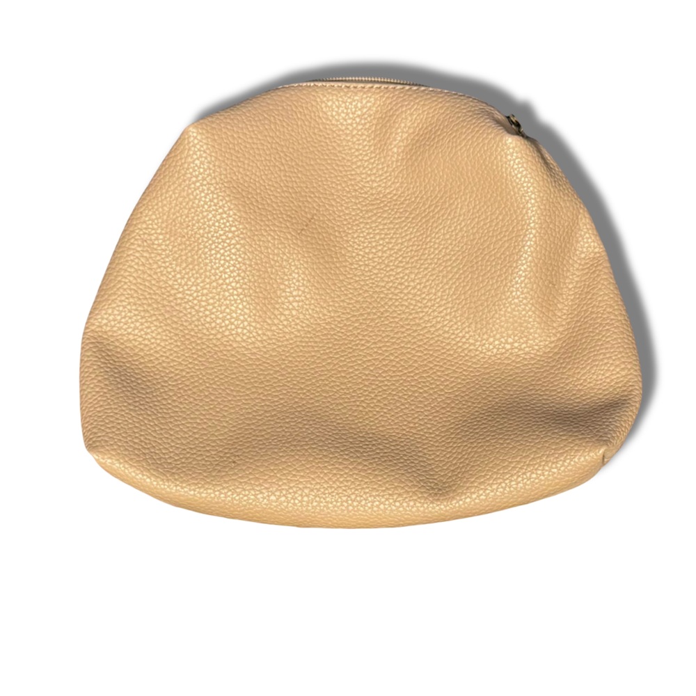 Anthropologie Tan Pebbled Leather Clutch
